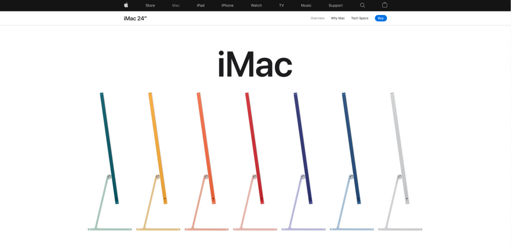 Screenshot: Apple iMac Promotion (with product image)
