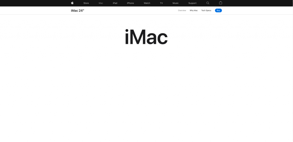 Screenshot: Apple iMac Promotion (without product image)