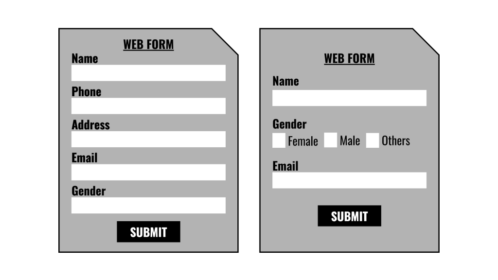 Illustration - Changing the web form design