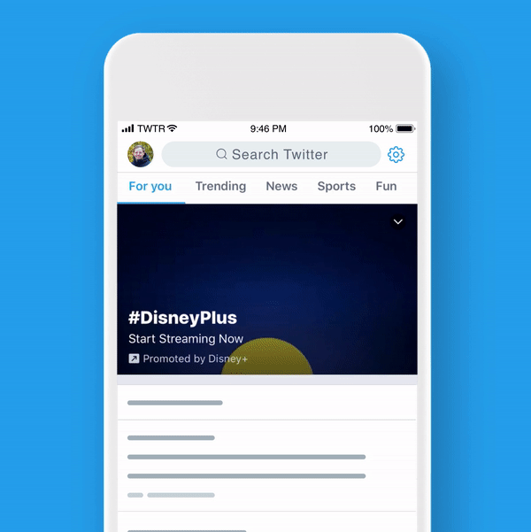 Example of Promoted Trends on Twitter