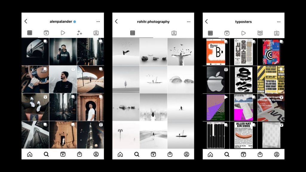 Stylistic consistency is very important when it comes to Instagram feeds (grids)